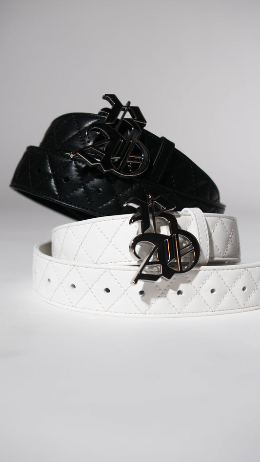 Dual Tone Signature Belt – Black / White